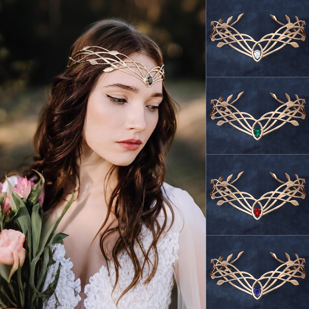 Tech Accessories For Women - Luxe Tiara's Hoofdbanden voor Vrouwen Leaf