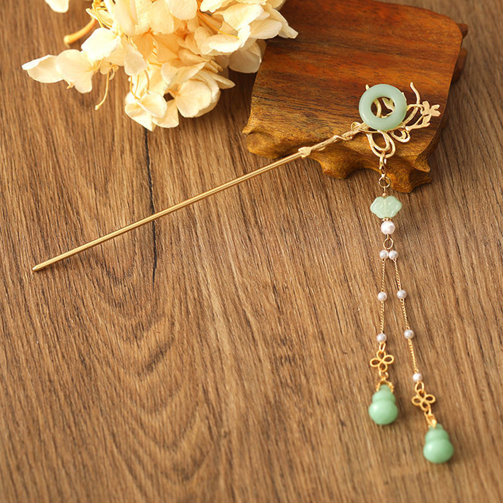 Tech Accessories For Women - Chinese Stijl Glazen Haarspeld Voor Vrouwen