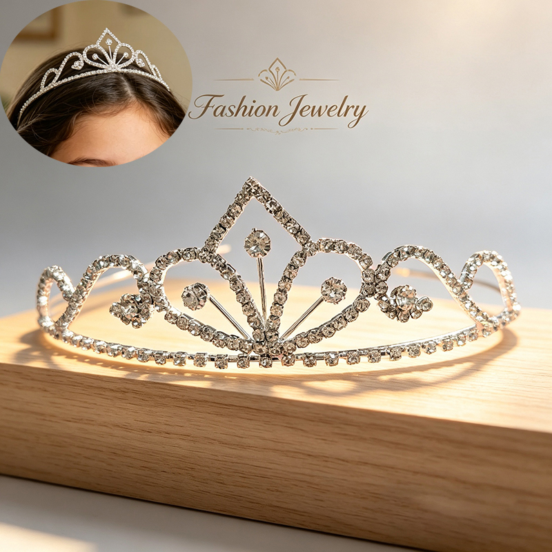 Zilverkleurige strass bruidskr - Tech Accessories For Women recensie en prijs