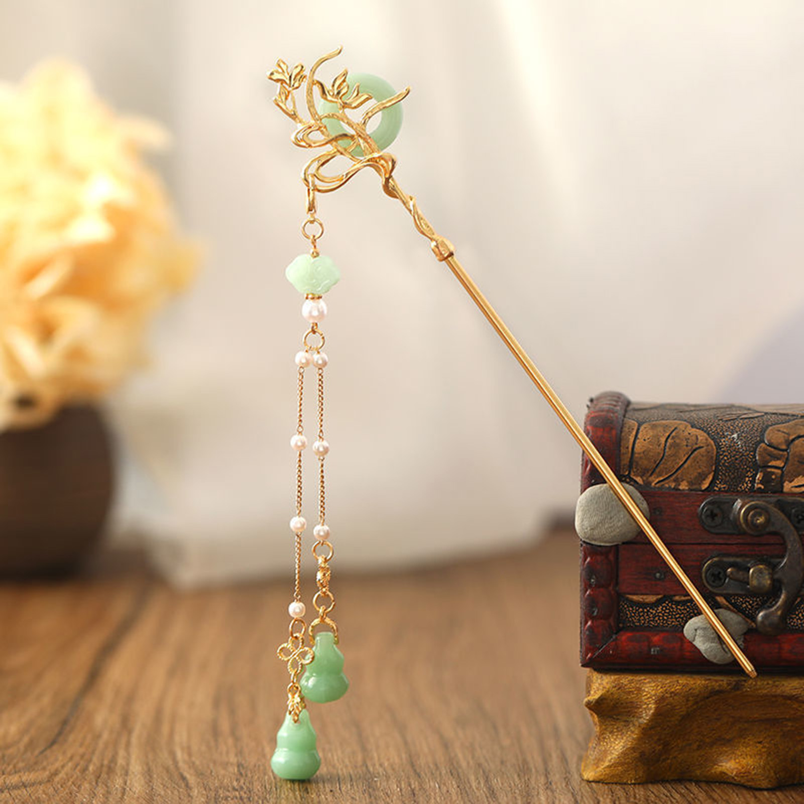 Chinese Stijl Glazen Haarspeld - Tech Accessories For Women recensie en prijs