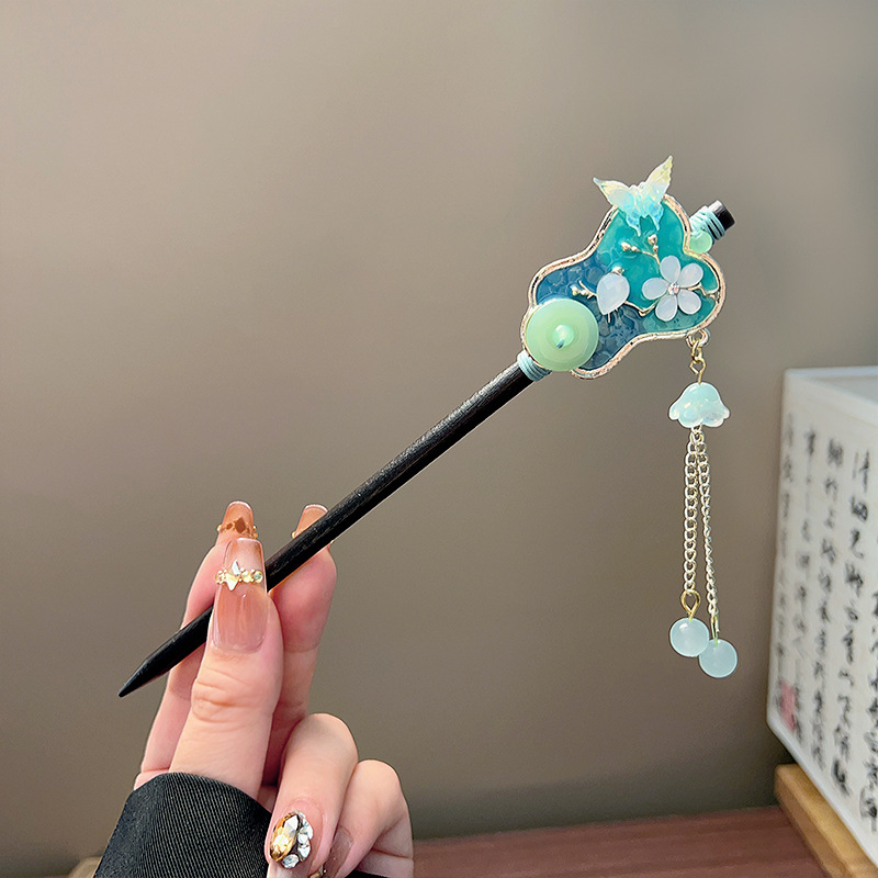 Klassieke kwastje haarstokje z - Tech Accessories For Women recensie en prijs